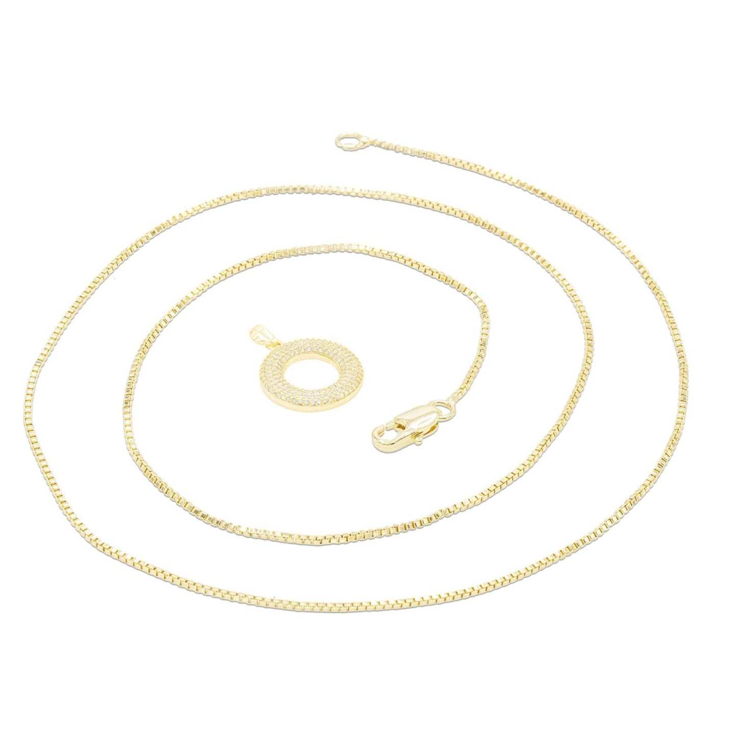 Round Gold Necklace Set