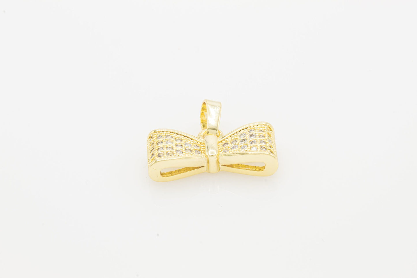 Bow Tie CZ 14K Gold Filled Pendant