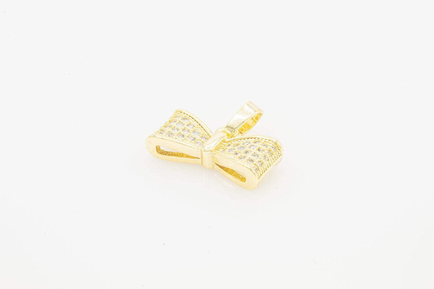 Bow Tie CZ 14K Gold Filled Pendant