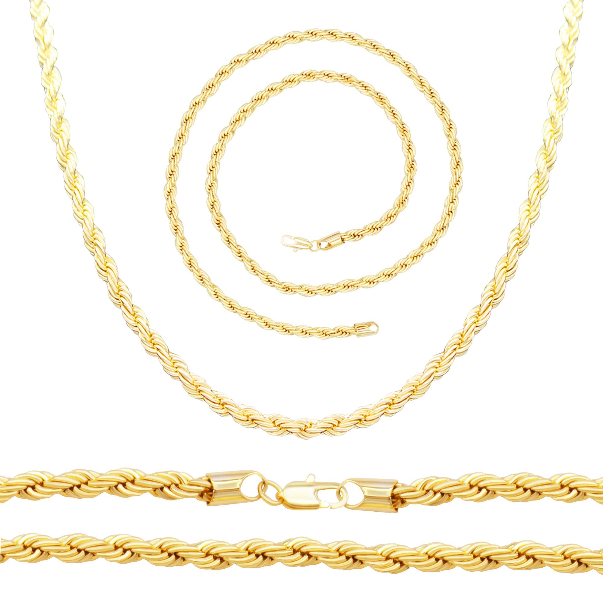 14K Gold Filled Rope Chain Set – KAYLETZ